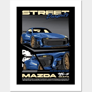 Miata MX-5 Racing Car Posters and Art